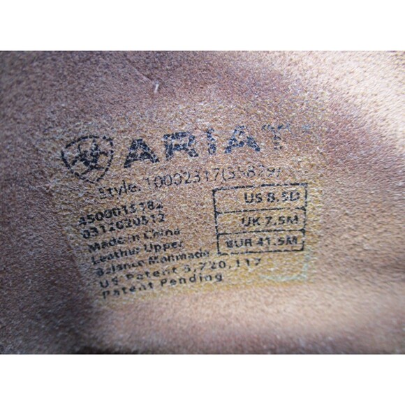 Ariat Rambler Bomber Cowboy Boots Men 8.5 D Brown Leather Square Toe Western - Picture 15 of 16